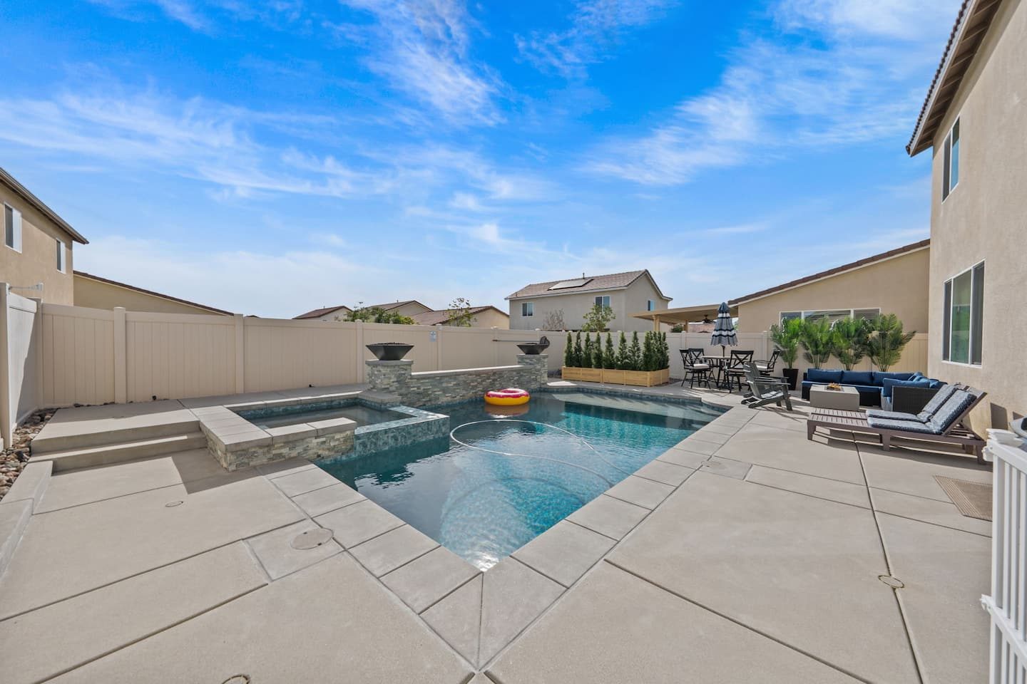Saltwater pool and spa, Winchester home